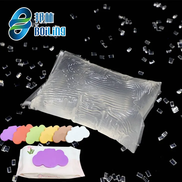 Melegen olvadó ragasztó nedves törlőkendő takarókhoz